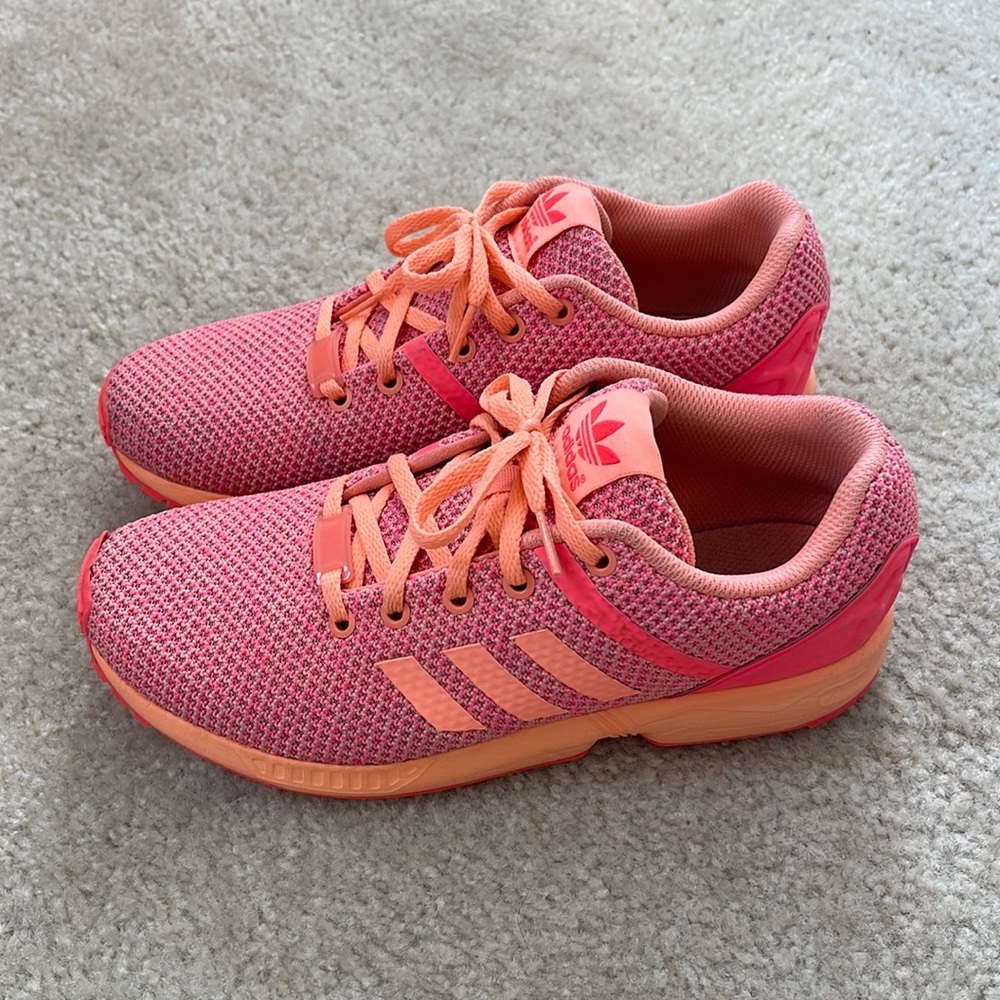 Adidas ZX Flux Split K Sun Glow/Red AQ6292 Size 7